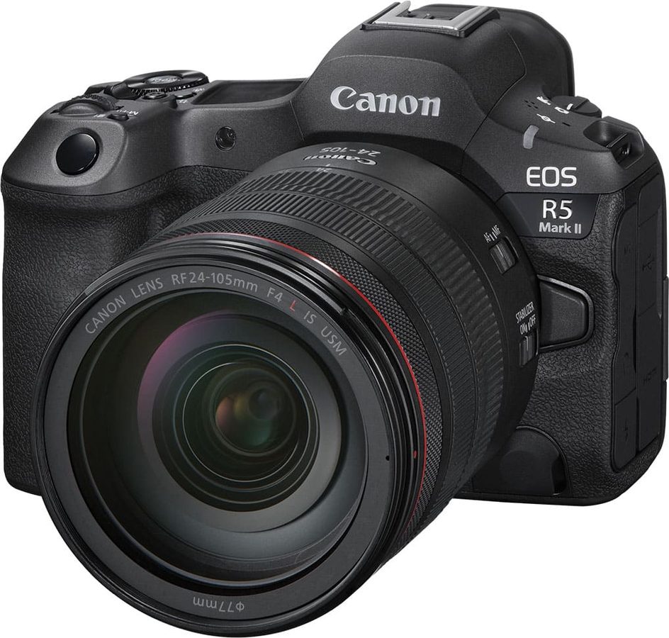Canon EOS R5 Mark II 8K Mirrorless Camera with RF24-105mm F4 L IS USM Lens, Black - Image 1