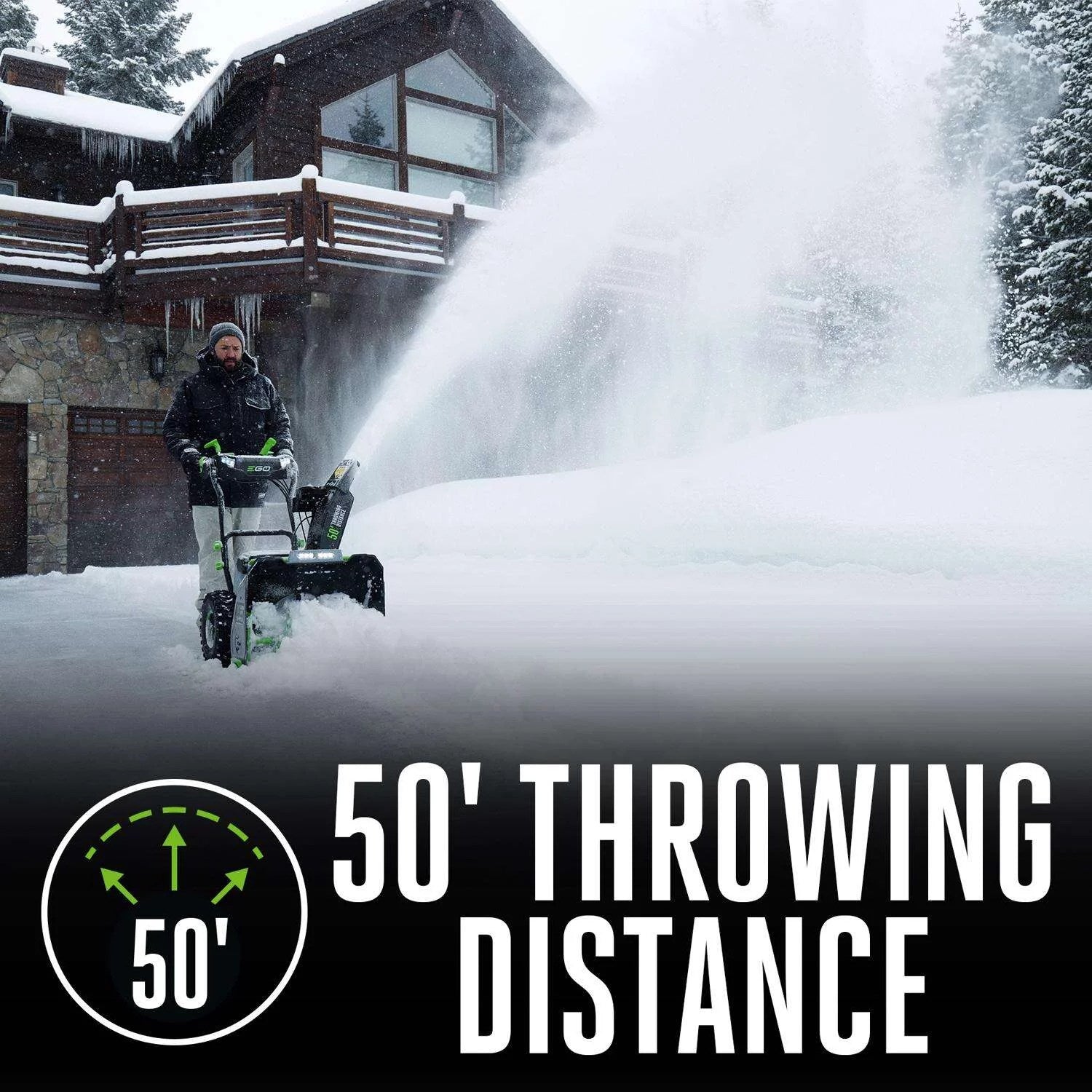 EGO Power+ SNT2405 24-Inch Two-Stage 56V Battery Snow Blower Kit with Two 7.5Ah Batteries and Charger thumbnail 3