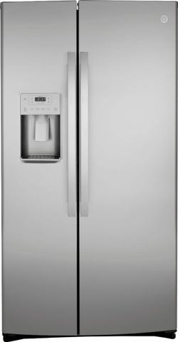 GE 25.3 Cu. Ft. Side-by-Side Refrigerator with External Ice & Water, Stainless Steel