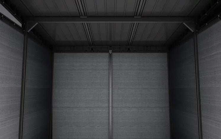 Keter Cortina 9 x 7 ft. Graphite Outdoor Storage Shed (250950) thumbnail 4