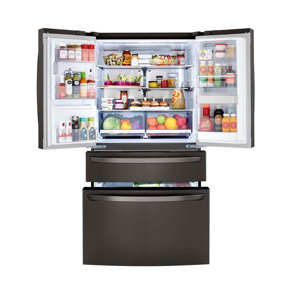LG 29.5 Cu. Ft. 4-Door Smart French Door Refrigerator, Stainless Steel thumbnail 3