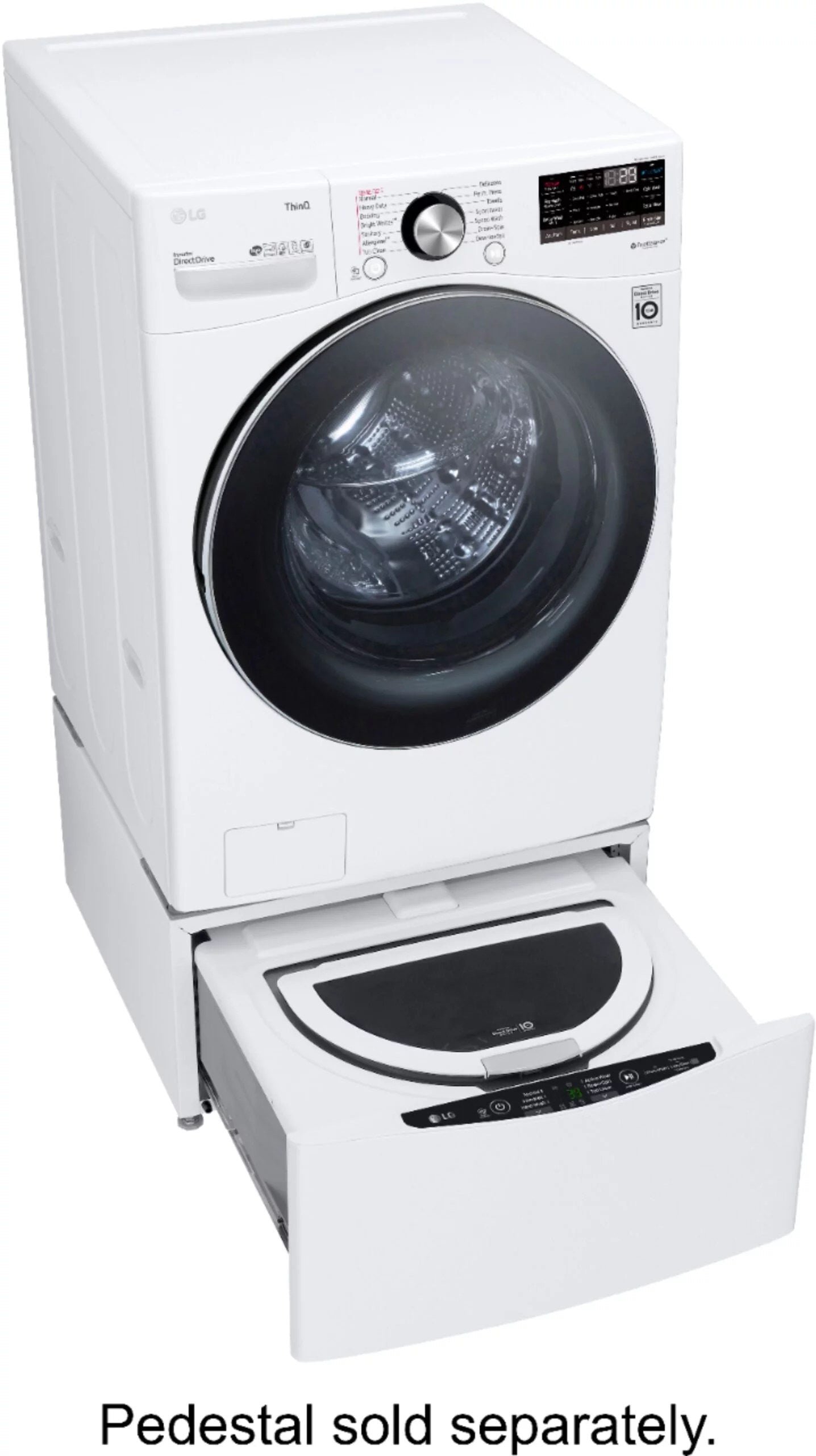 LG WM4200HWA 5.0 cu. ft. Smart Stackable Front-Load Washer with Steam - White thumbnail 6