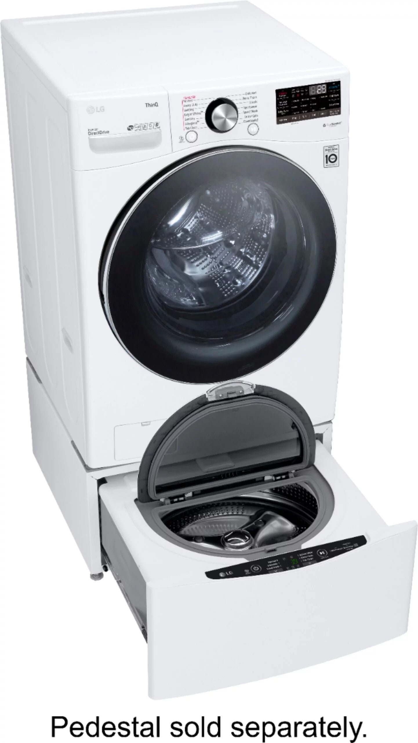 LG WM4200HWA 5.0 cu. ft. Smart Stackable Front-Load Washer with Steam - White thumbnail 8