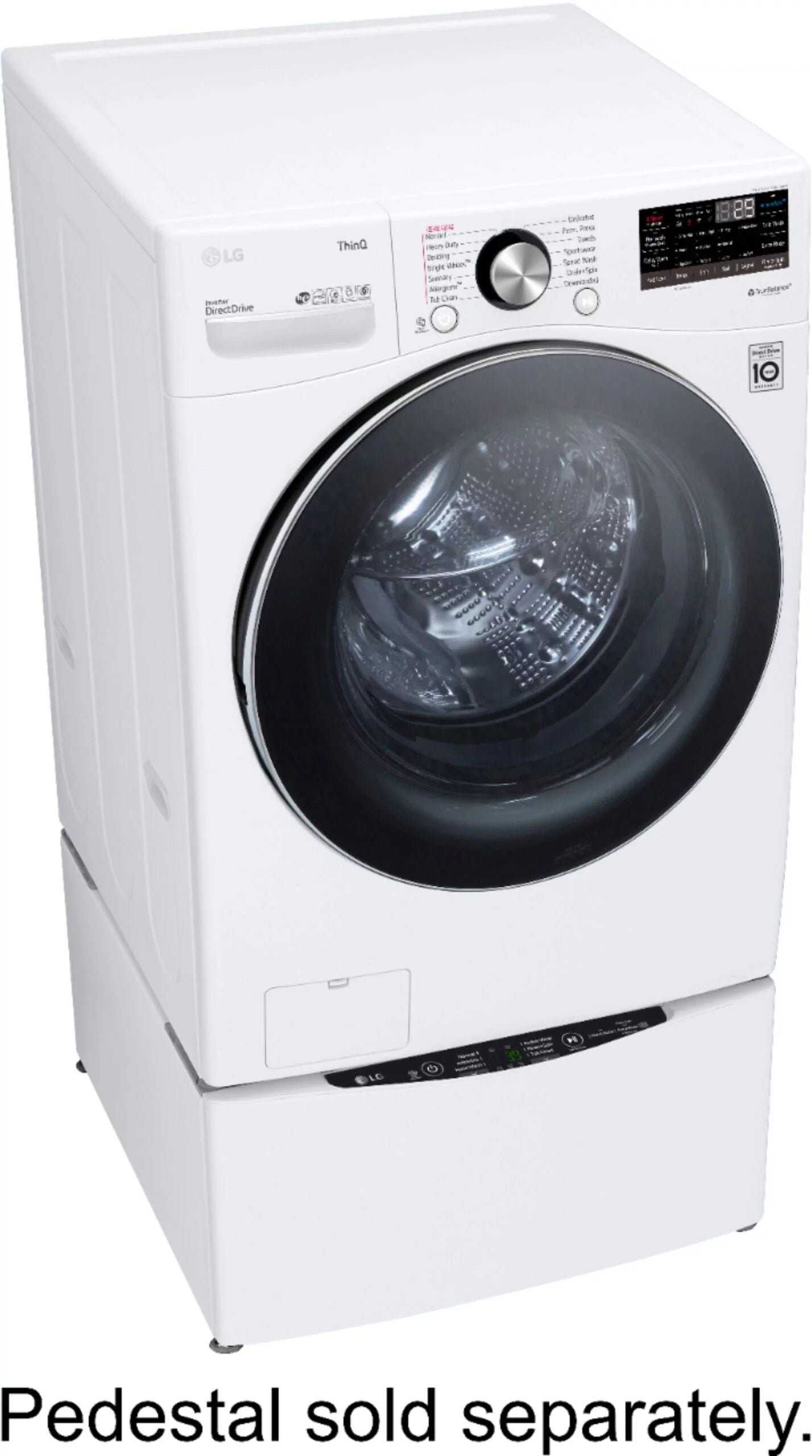 LG WM4200HWA 5.0 cu. ft. Smart Stackable Front-Load Washer with Steam - White thumbnail 10