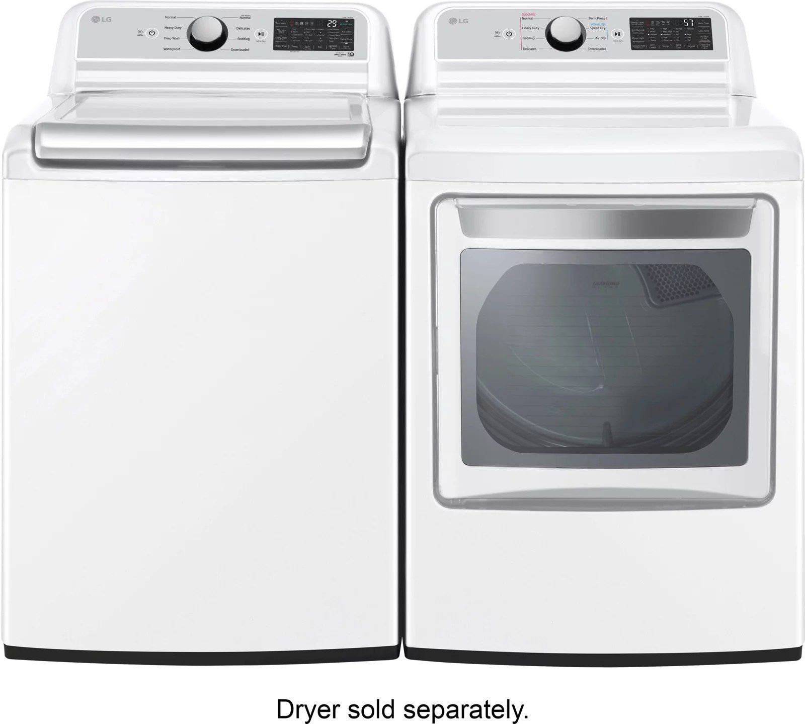 LG WT7400CW 5.5 cu. ft. Smart Top-Load Washer with TurboWash3D - Alpine White thumbnail 3