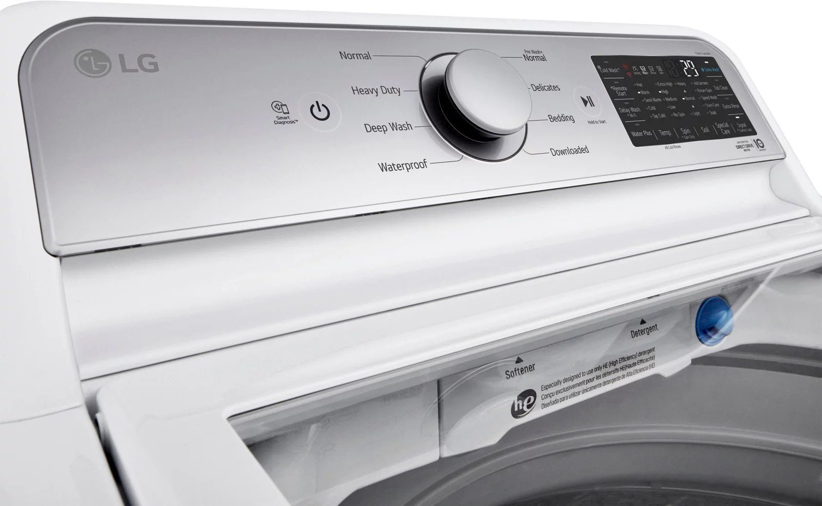 LG WT7400CW 5.5 cu. ft. Smart Top-Load Washer with TurboWash3D - Alpine White thumbnail 4