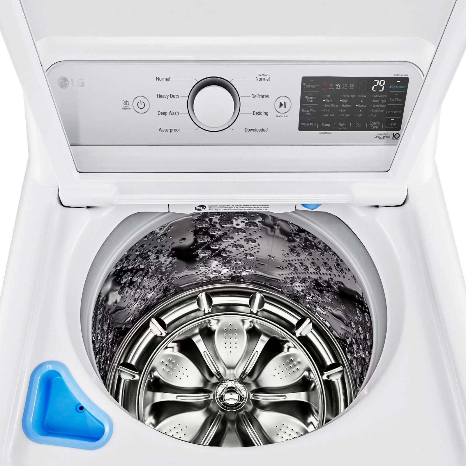 LG WT7400CW 5.5 cu. ft. Smart Top-Load Washer with TurboWash3D - Alpine White thumbnail 7