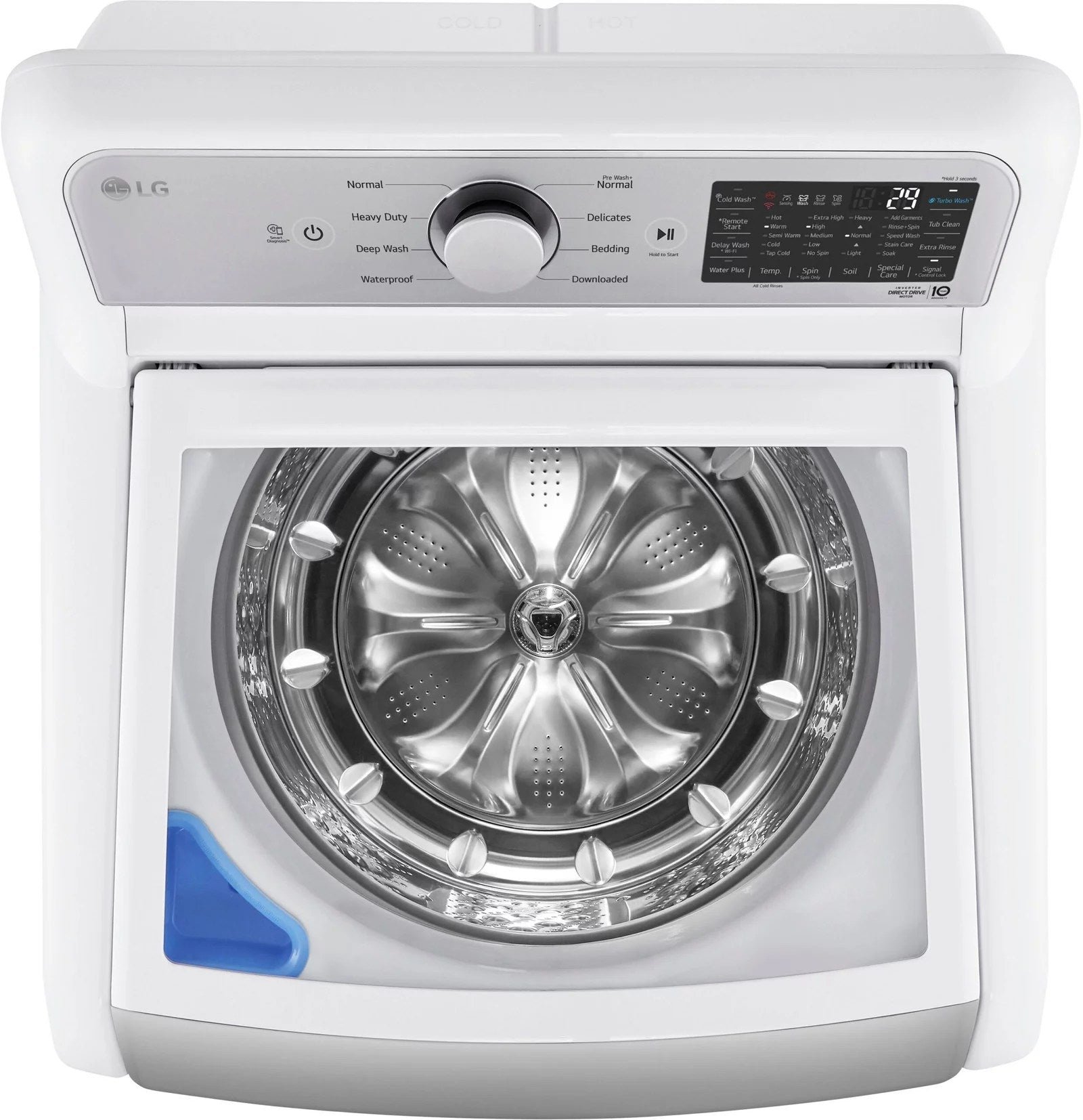 LG WT7400CW 5.5 cu. ft. Smart Top-Load Washer with TurboWash3D - Alpine White thumbnail 10