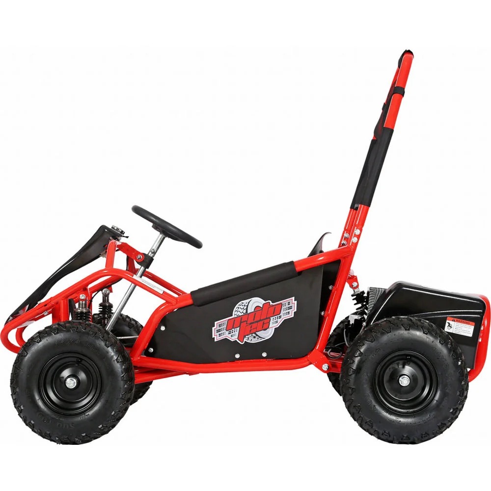 MotoTec Mud Monster Kids Electric 48v 1000w Go Kart Full Suspension Red thumbnail 3