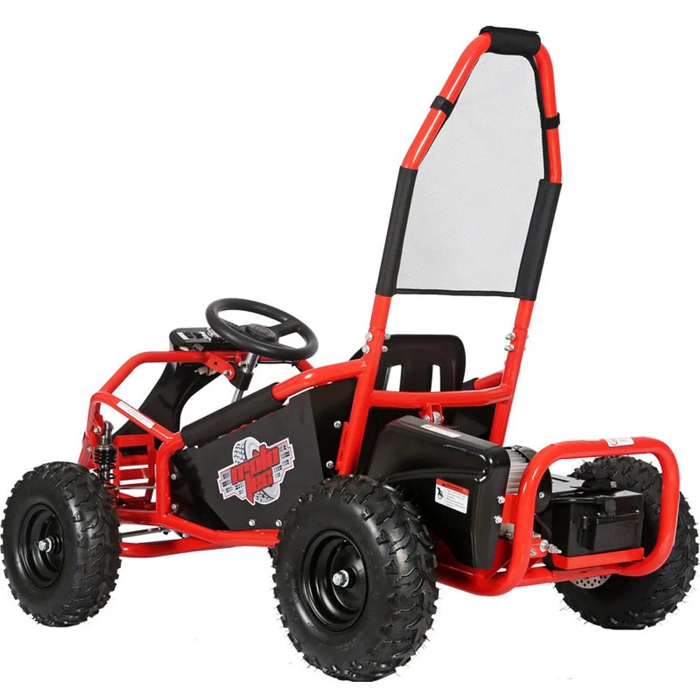 MotoTec Mud Monster Kids Electric 48v 1000w Go Kart Full Suspension Red thumbnail 4