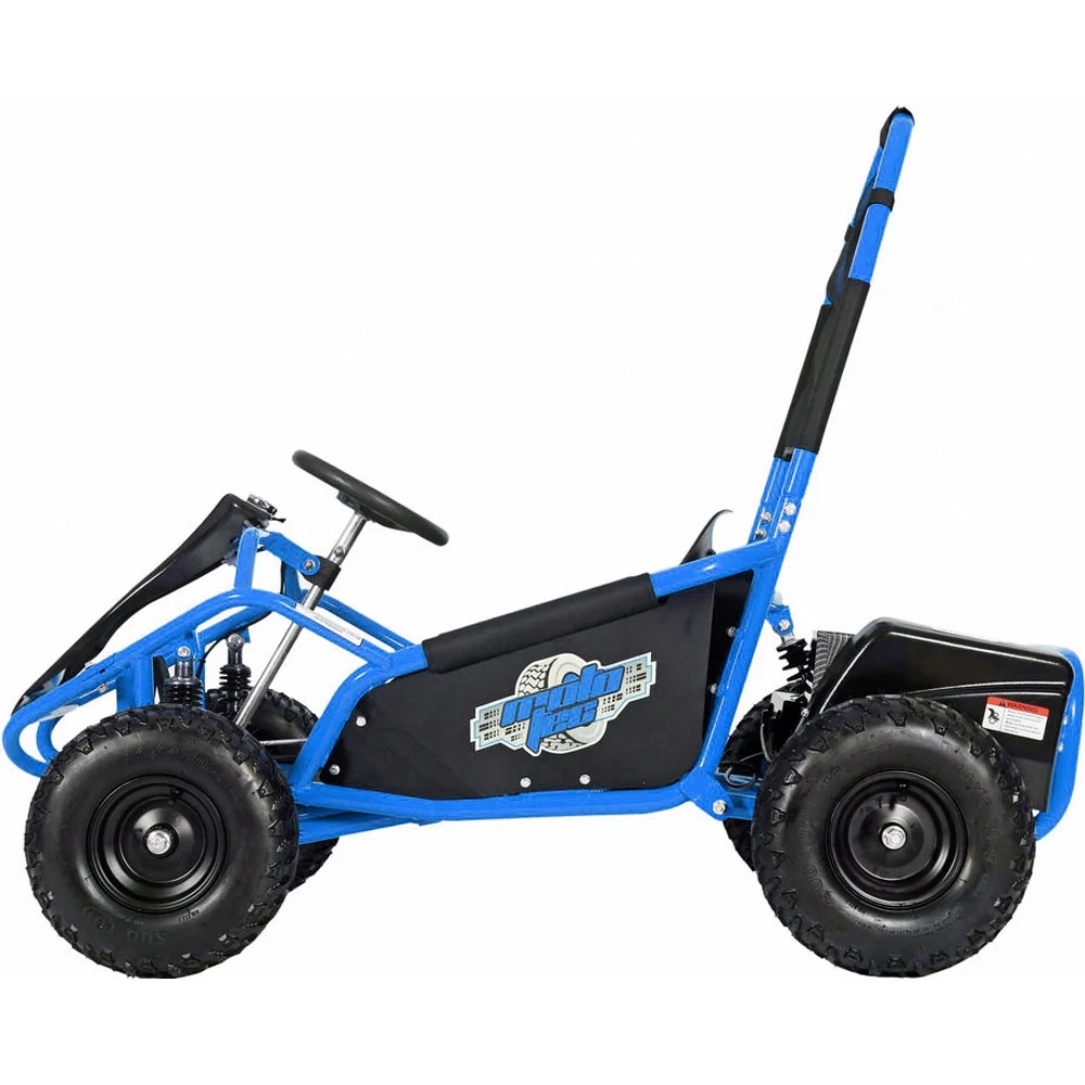 MotoTec Mud Monster Kids Electric 48v 1000w Go Kart Full Suspension Blue thumbnail 3