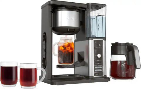 Ninja Hot and Iced XL Coffee Maker with Rapid Cold Brew, 12-Cup Drip Coffee Maker and Single-Serve Brewing - Black