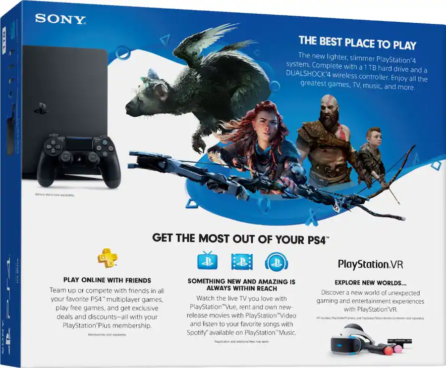 PlayStation 4 Slim 1TB Console, Black, Refurbished thumbnail 3
