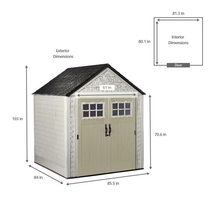 Rubbermaid Big Max 7 x 7 ft. Weather-Resistant Resin Storage Shed thumbnail 4
