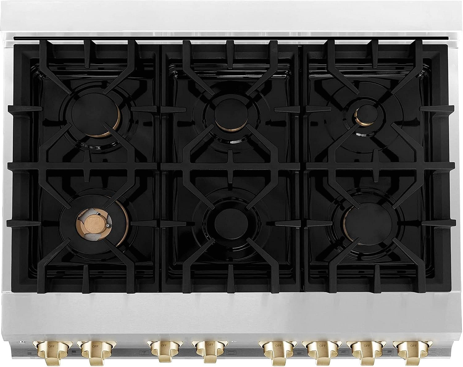 ZLINE Autograph Edition 36 in. Dual-Fuel Range with Gold Accents (RAZ-36-G) thumbnail 5