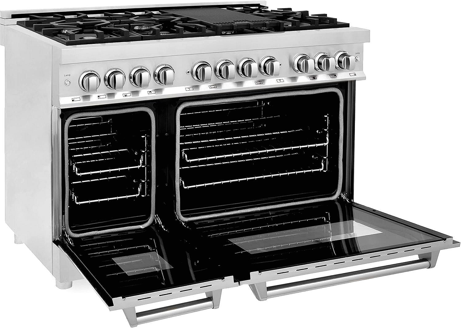 ZLINE Legacy 48 in. Dual-Fuel Range with 7-Burner Gas Cooktop and Electric Double Oven (RA48) thumbnail 6