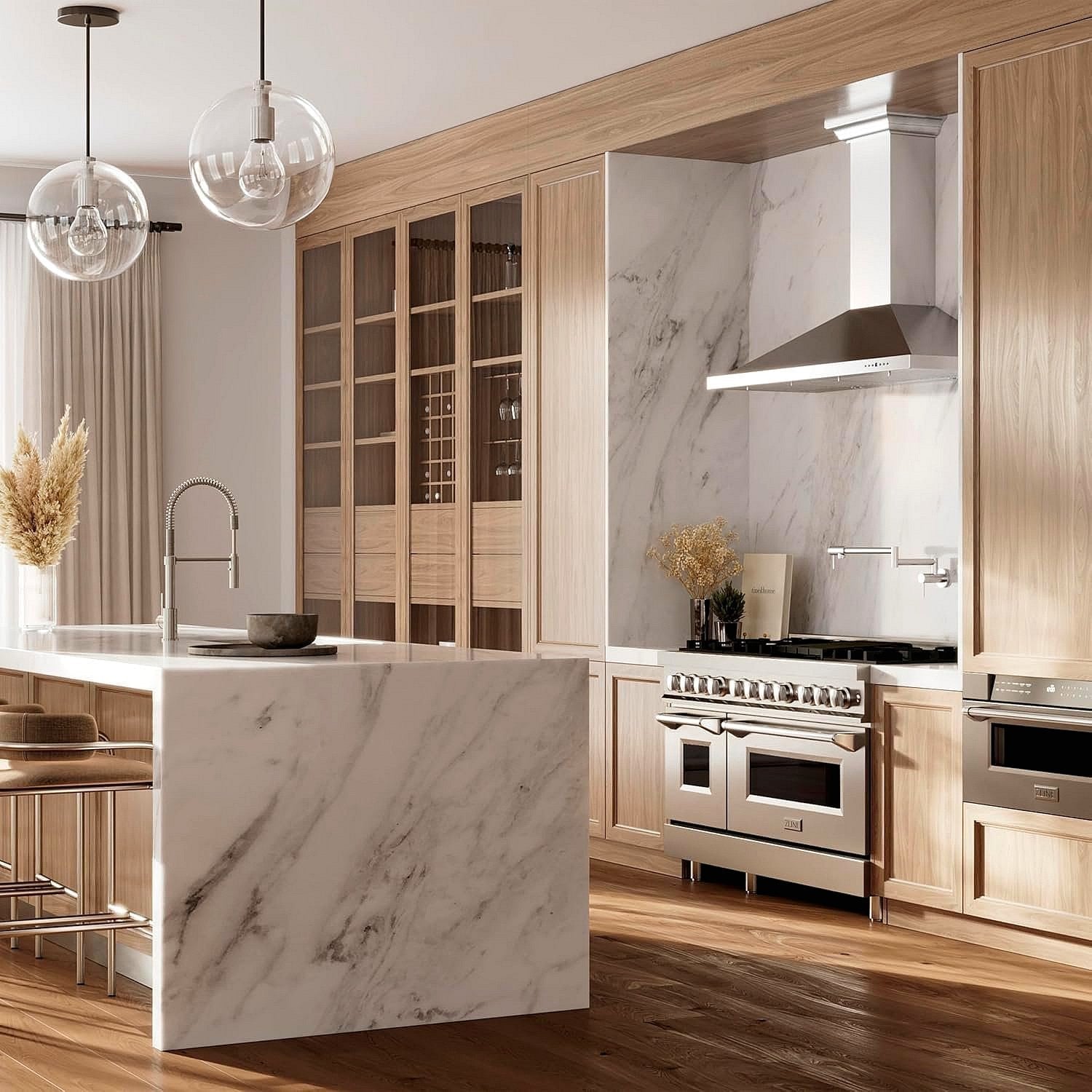 ZLINE Legacy 48 in. Dual-Fuel Range with 7-Burner Gas Cooktop and Electric Double Oven (RA48) thumbnail 8